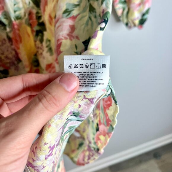 Faithfull the Brand Maribelle Playsuit Romper Venissa Floral Print 100% Linen 4 - Picture 7 of 7
